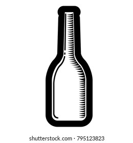 Beer bottle icon on a white background, Vector illustration