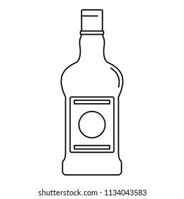 Beer bottle icon. Outline illustration of beer bottle vector icon for web design isolated on white background