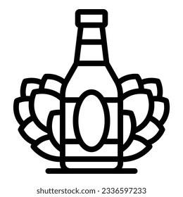 Beer bottle icon outline vector. Factory tank. Drink alcohol