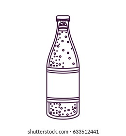 Beer bottle icon. Pub alcohol bar brewery and drink theme. Isolated design. Vector illustration