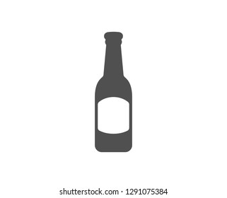 Beer bottle icon. Pub Craft beer sign. Brewery beverage symbol. Quality design element. Classic style icon. Vector