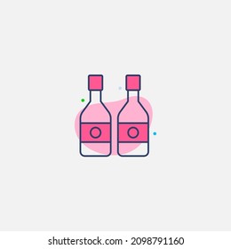 Beer bottle icon sign vector,Symbol, logo illustration for web and mobile