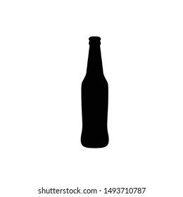 Beer Bottle Icon Silhouette Beer Bottle Stock Vector (Royalty Free ...