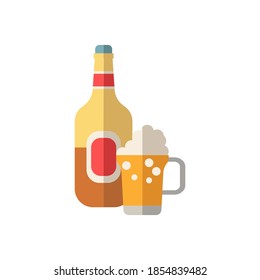 Beer In A Bottle icon. Simple element from grill and barbecue collection. Creative Beer In A Bottle icon for web design, templates, infographics and more