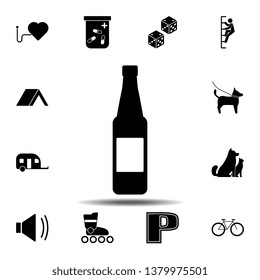 Beer bottle icon. Simple glyph, flat vector element of universal icons set for UI and UX, website or mobile application