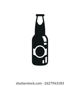 Beer bottle icon. Simple beer bottle icon for social media, app and web design. Vector illustration.