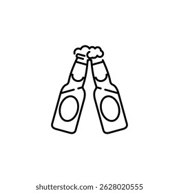 Beer bottle icon. Simple beer bottle icon for social media, app and web design. Vector illustration.