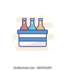 Beer Bottle icon style illustration. EPS 10 file 