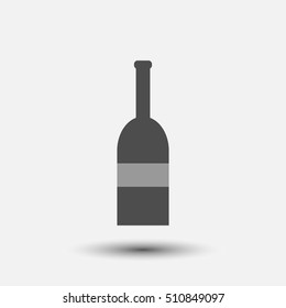 Beer bottle Icon in trendy flat style