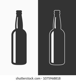 beer bottle icon vector background