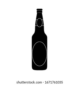 Beer bottle icon, vector design