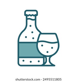 beer bottle icon vector design template simple and clean