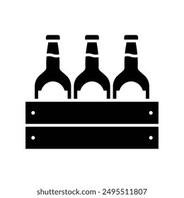beer bottle icon vector design template simple and clean