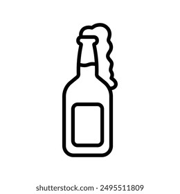 beer bottle icon vector design template simple and clean
