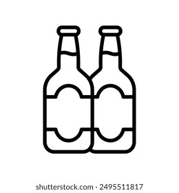 beer bottle icon vector design template simple and clean