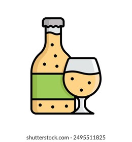 beer bottle icon vector design template simple and clean