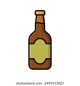 beer bottle icon vector design template simple and clean