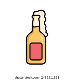 beer bottle icon vector design template simple and clean