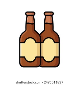 beer bottle icon vector design template simple and clean