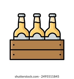 beer bottle icon vector design template simple and clean