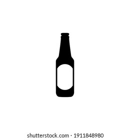 beer bottle icon vector glyph style design