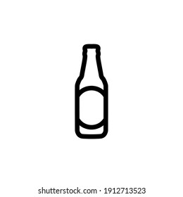 beer bottle icon vector glyph style design