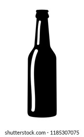 beer bottle icon. vector illustration