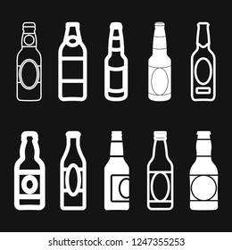 Beer bottle icon vector illustration for web and apps.