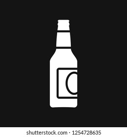 Beer bottle icon vector illustration for web and apps.