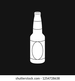 Beer bottle icon vector illustration for web and apps.