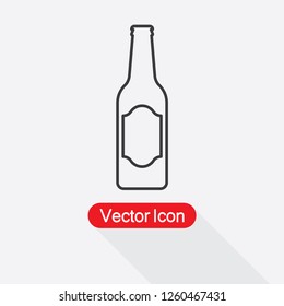 Beer Bottle Icon Vector Illustration Eps10