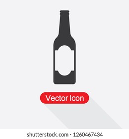 Beer Bottle Icon Vector Illustration Eps10