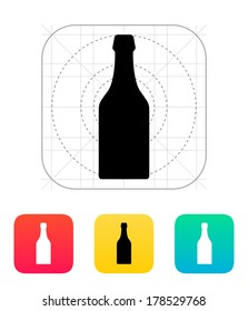 Beer bottle icon. Vector illustration.
