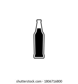 Beer bottle icon vector illustration. Premium quality flat icon in trendy style.