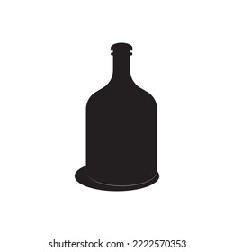 beer bottle icon vector illustration logo design
