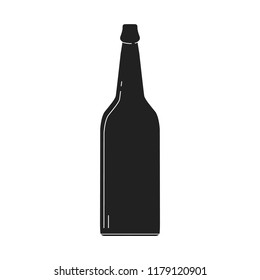 Beer bottle icon. Vector isolated.