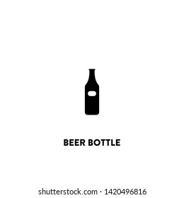 beer bottle icon vector. beer bottle sign on white background. 