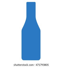 Beer Bottle icon. Vector style is flat iconic symbol, smooth blue color, white background.