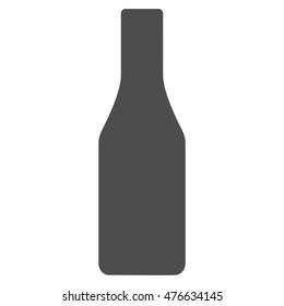 Beer Bottle icon. Vector style is flat iconic symbol, gray color, white background.