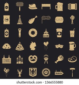 Beer bottle icons set. Simple style of 36 beer bottle vector icons for web for any design