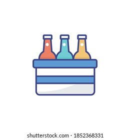 Icono de estilo relleno de ilustración de Beer Bottle. Archivo EPS 10