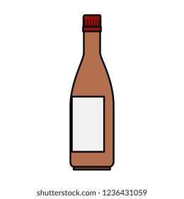 beer bottle isolated icon
