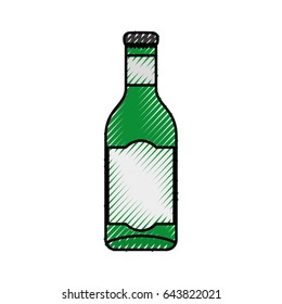 beer bottle isolated icon