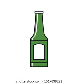 Beer bottle isolated icon. Vector illustration design