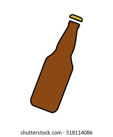 beer bottle isolated icon vector illustration design