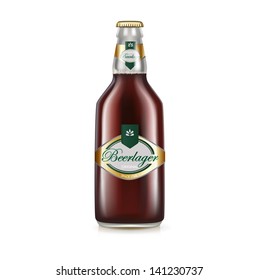beer bottle isolated on white background
