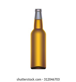 Beer bottle isolated on white background Vector Illustration