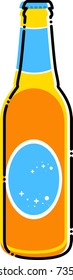 Beer bottle isolated vector illustration