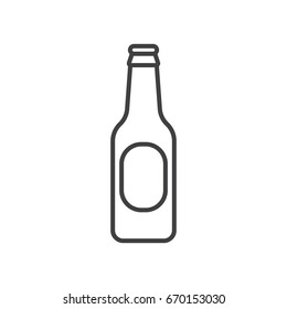 Beer bottle line icon.