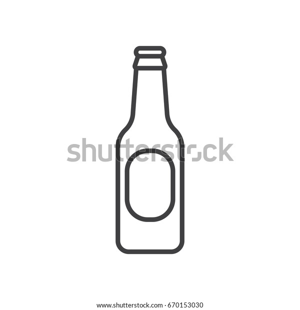 ビールの瓶のラインのアイコン のベクター画像素材 ロイヤリティフリー 670153030